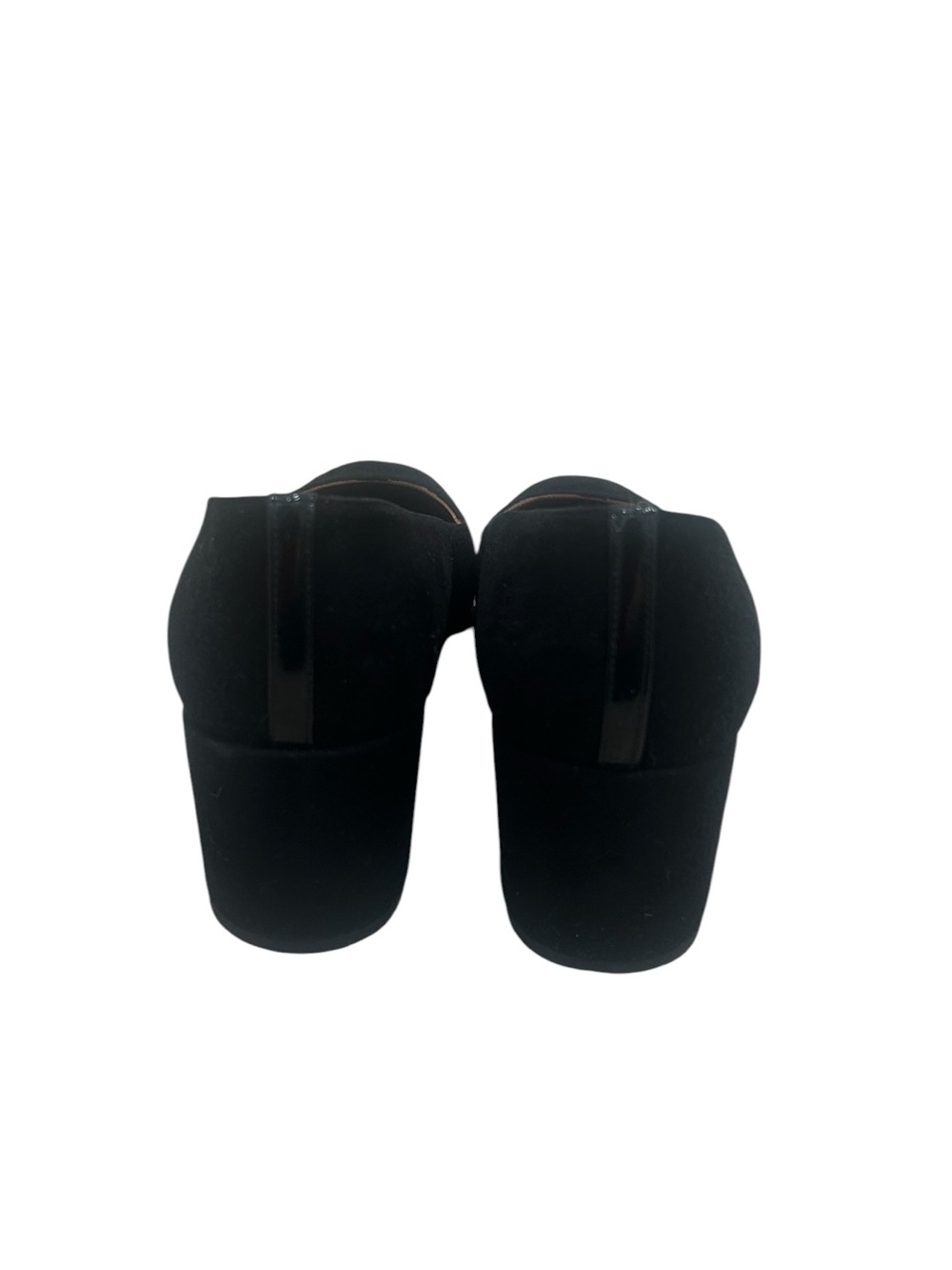 Margaux the Heel Black suede round toe Low Block Heel Pumps slip on in box 8 - Picture 10 of 16